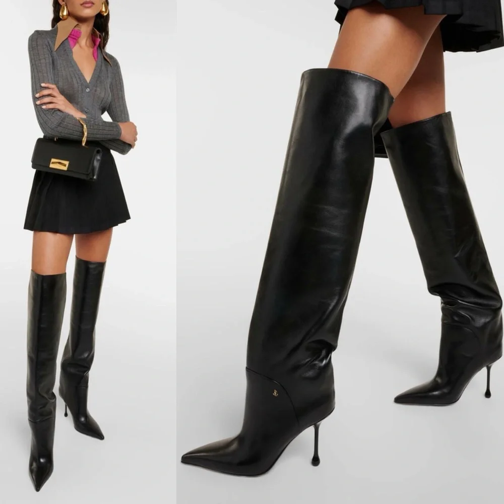 Like new Jimmy Choo Cycas 95 leather over-the-knee boots 38 $2,050